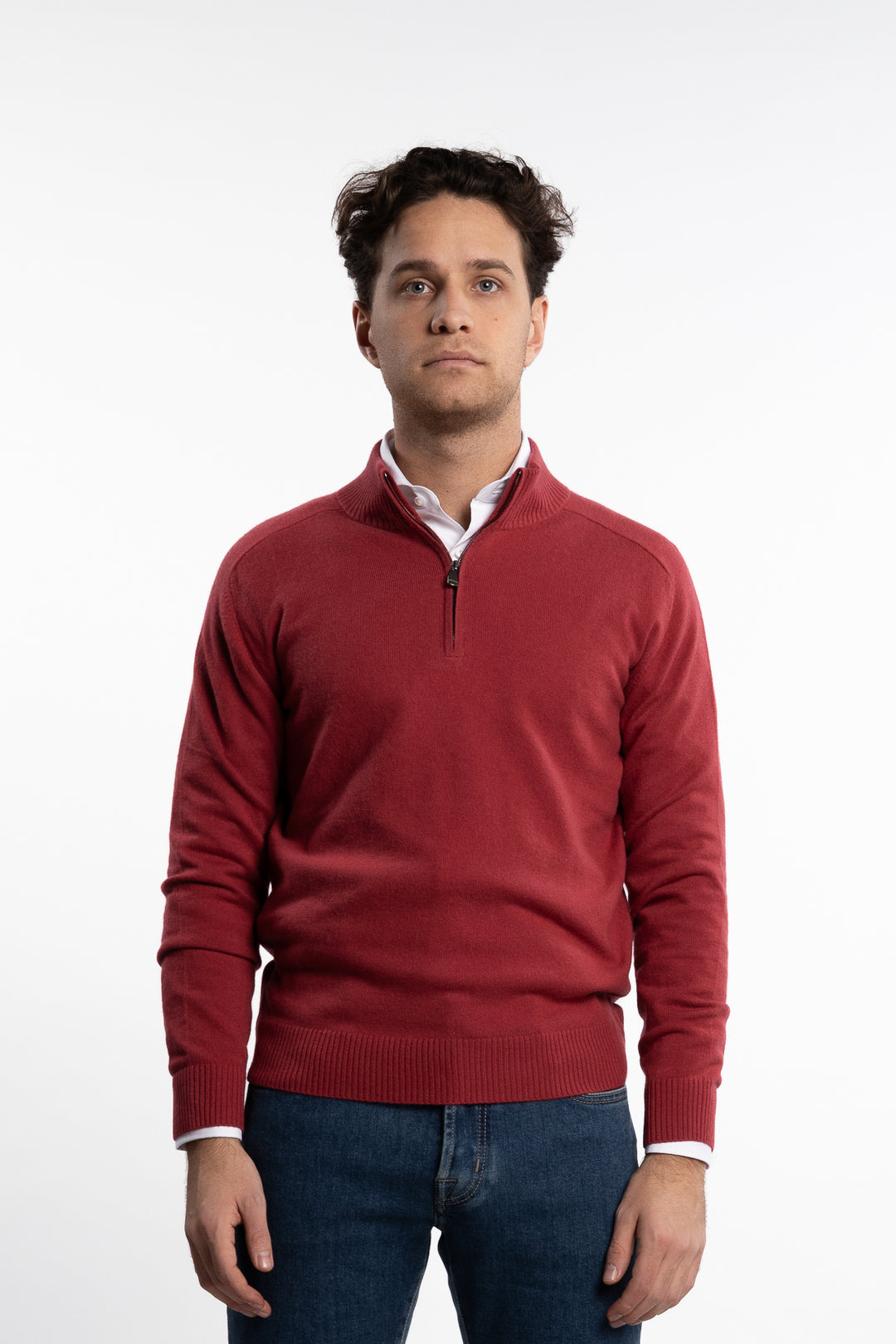 Cashmere Half-Zip Melograno