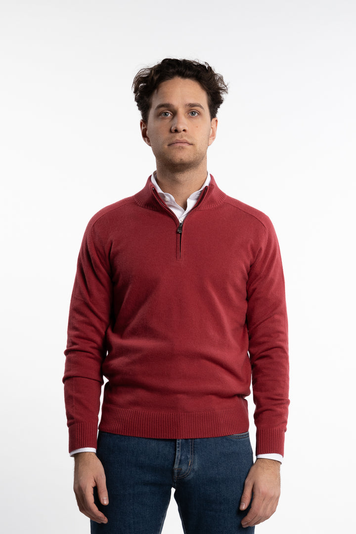 Cashmere Half-Zip Melograno