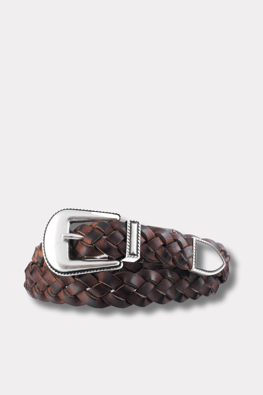 Western Belt Braided Brown