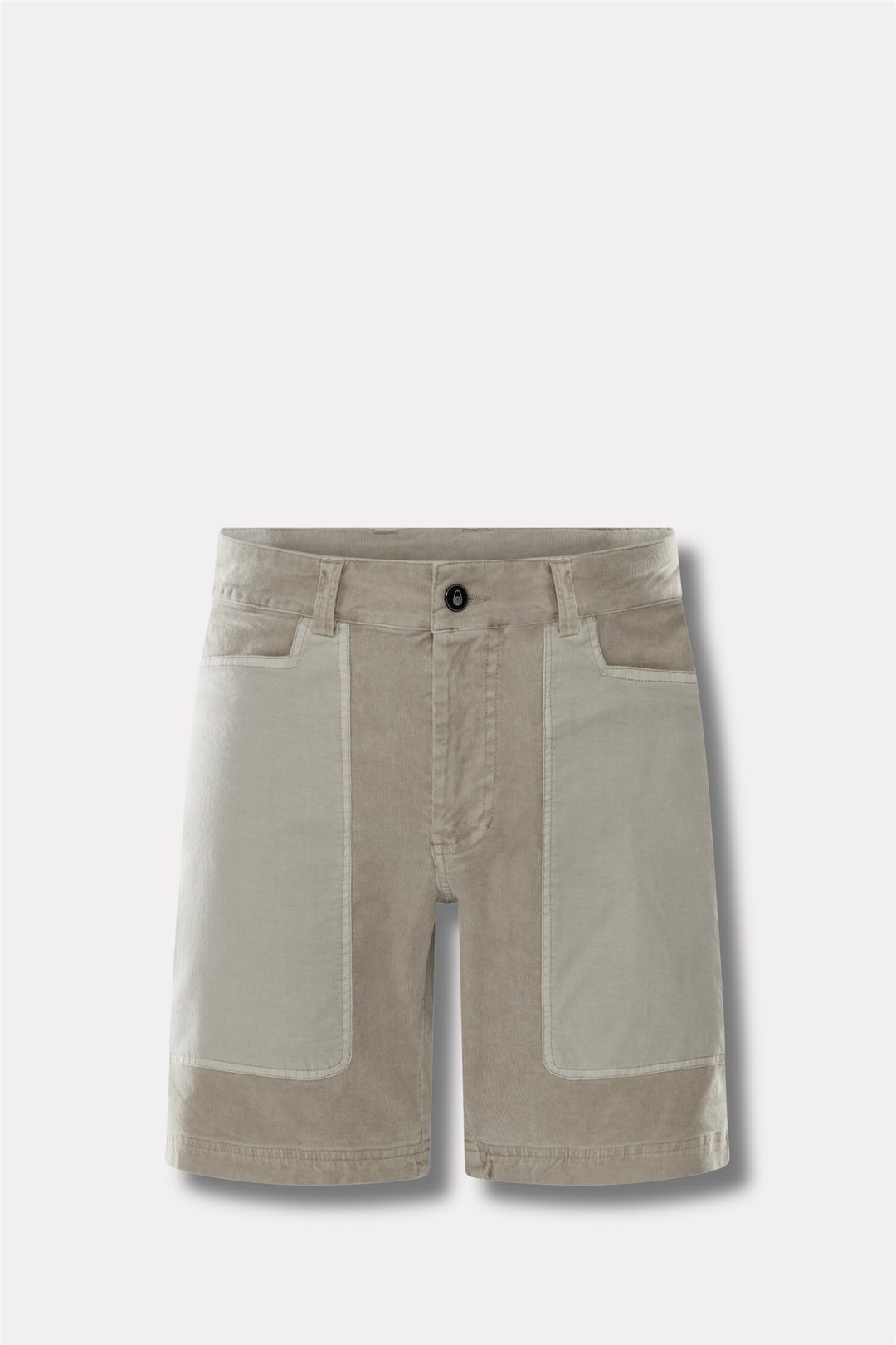 Blocked Corduroy Shorts Feather Gray