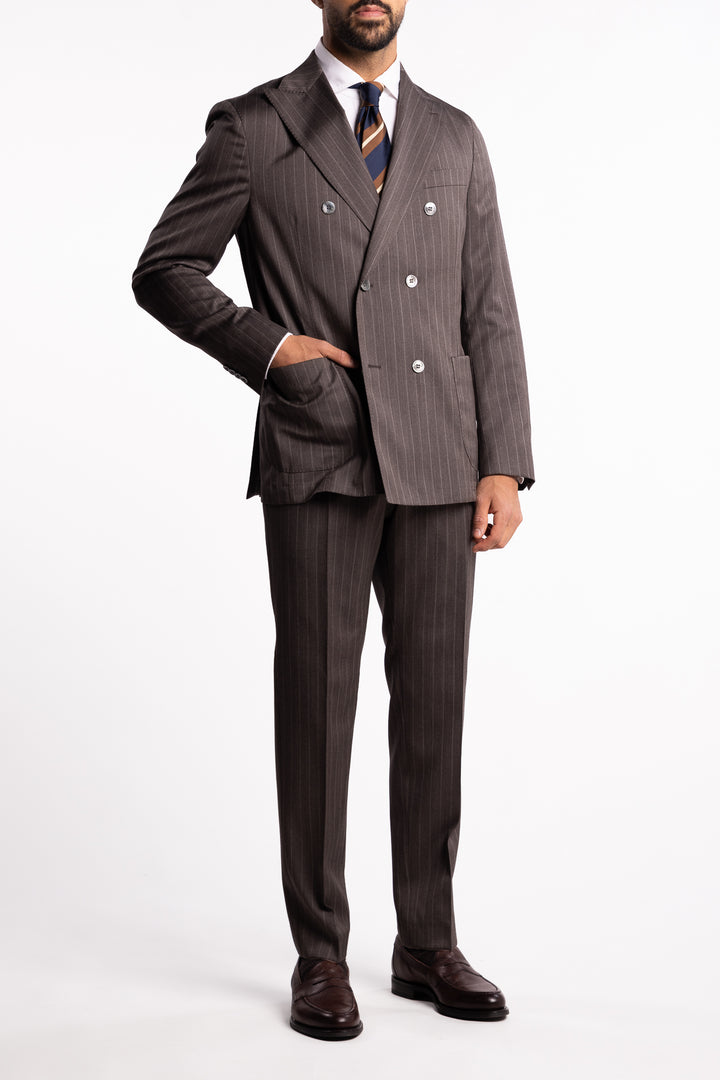 Vicenza DB Blazer Brown Pinstripe