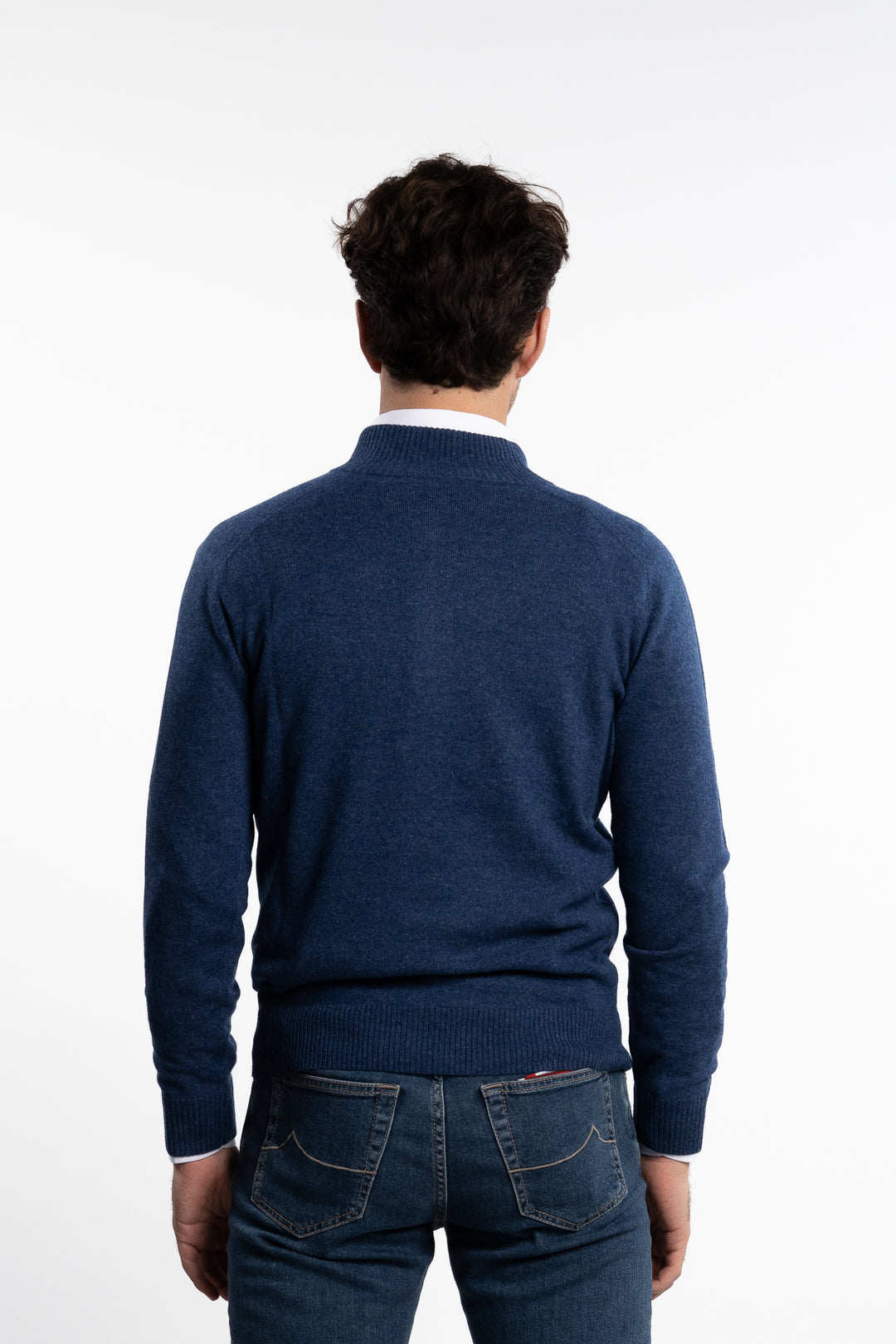 Cashmere Half-Zip Indaco