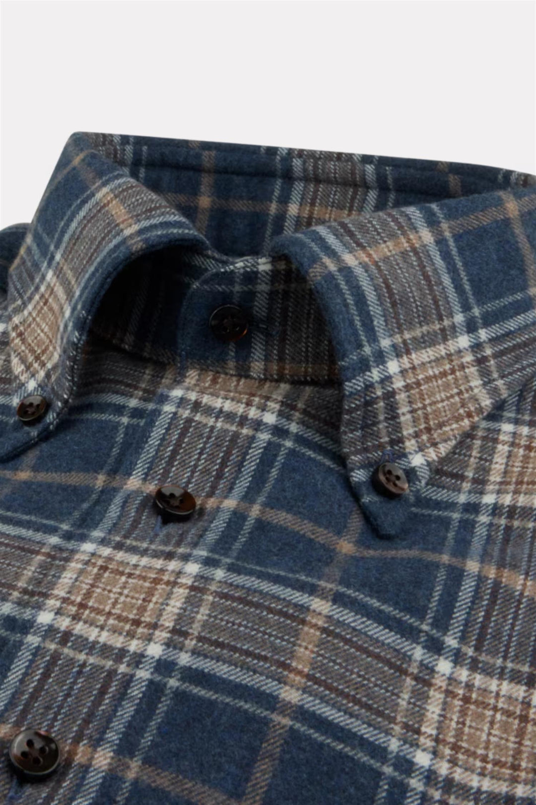 Slimline Flannel Shirt Dark Blue Check