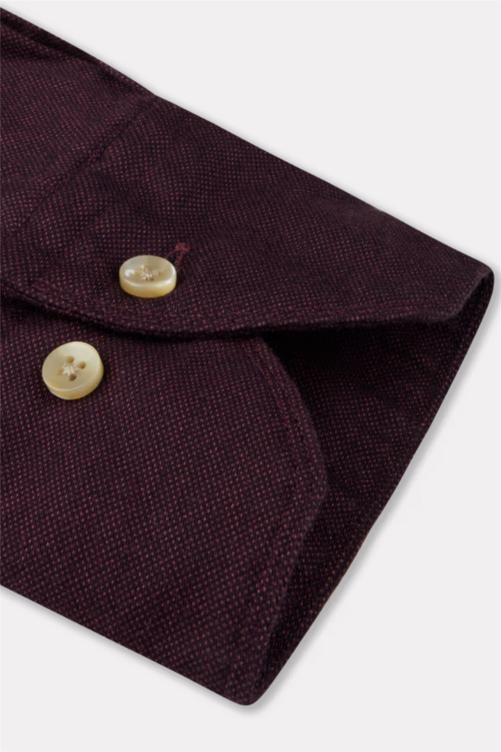 Slimline Oxford Shirt Dark Red