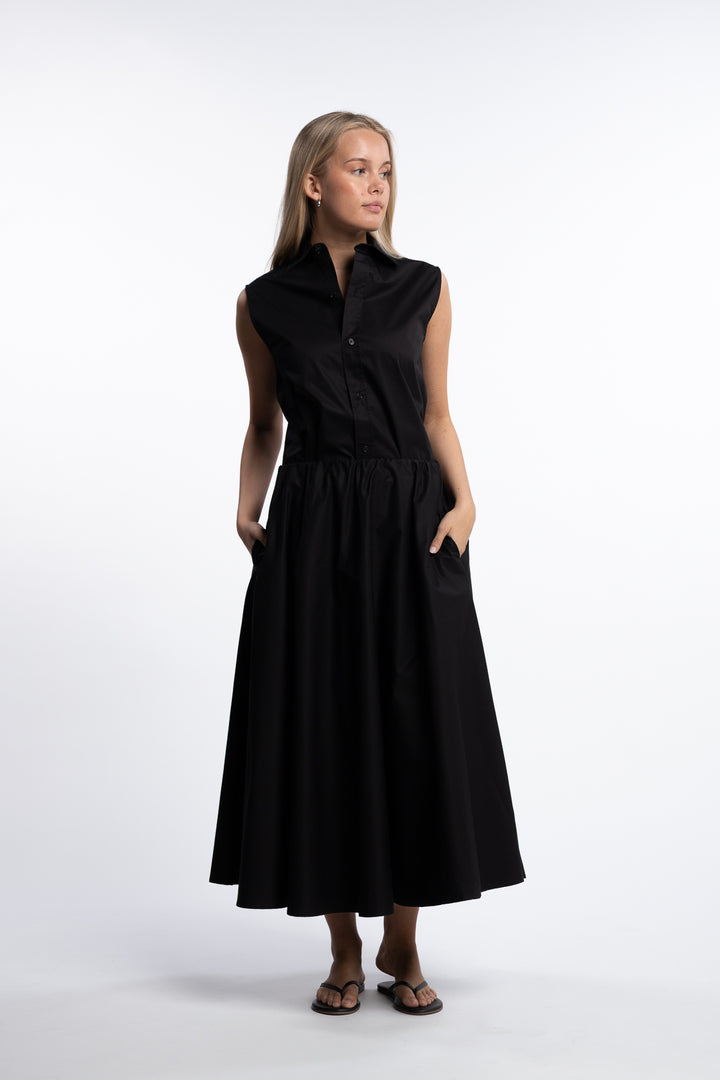 Vivienne Midi Skirt- Jet Black