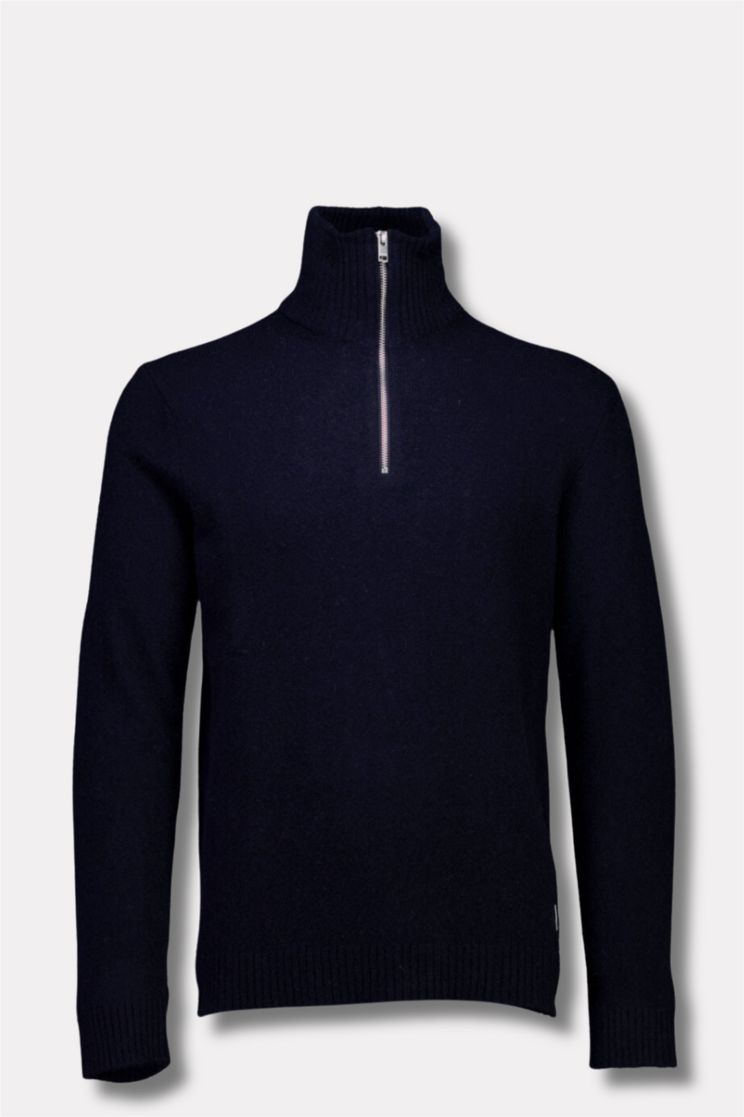 Lambswool Half Zip Knit Navy