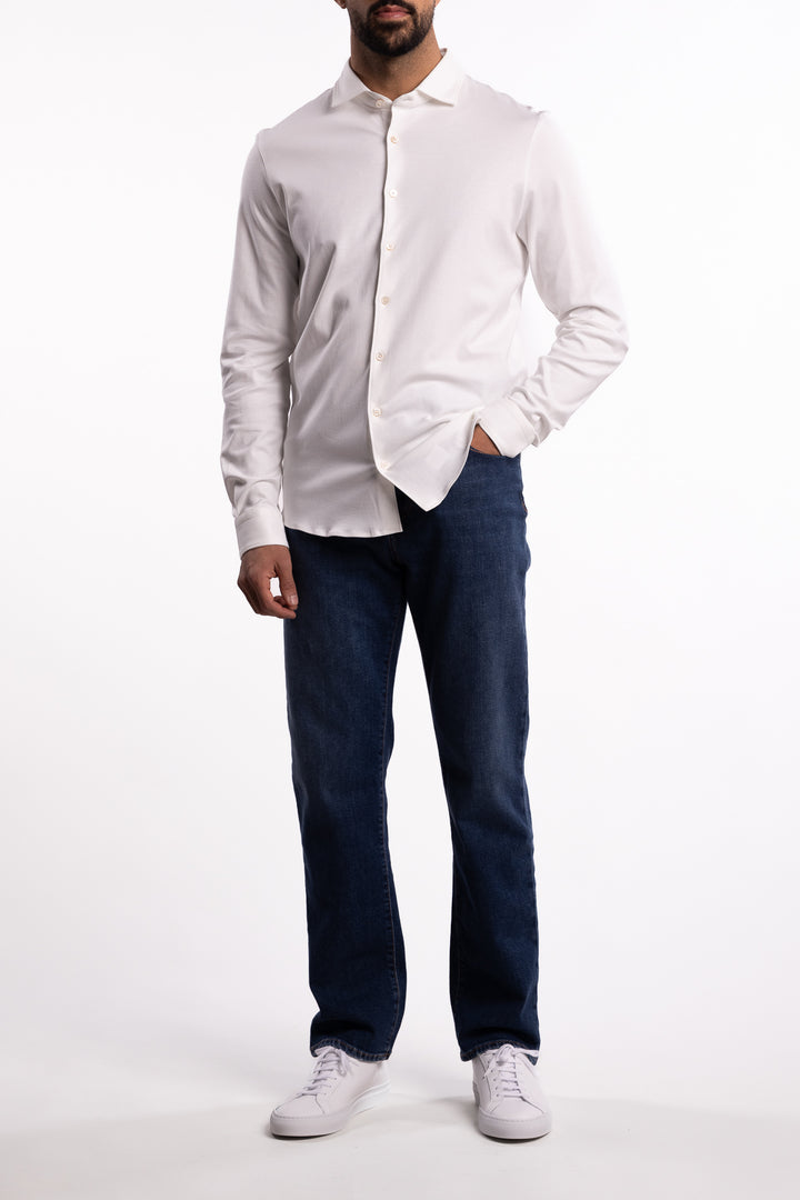 Cotton Stretch Shirt White