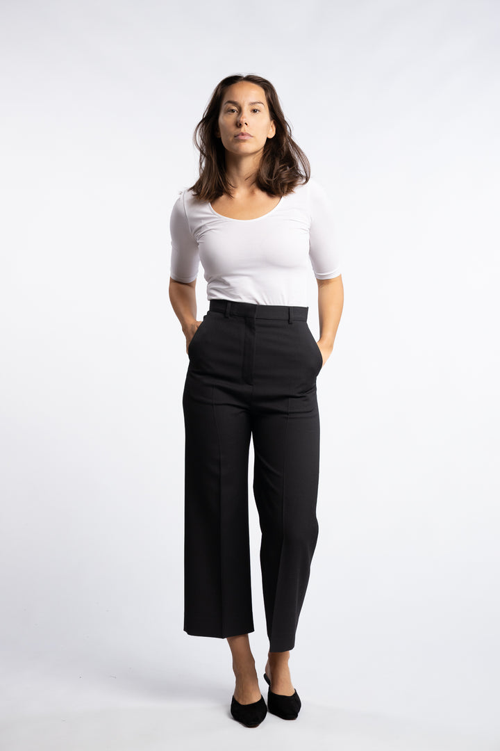 Relaxed Tailored Trousers- Black
