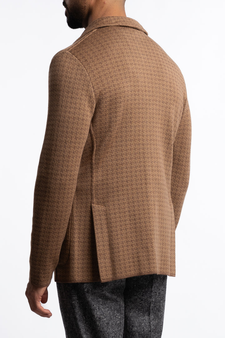 Knitted Wool Blazer Beige