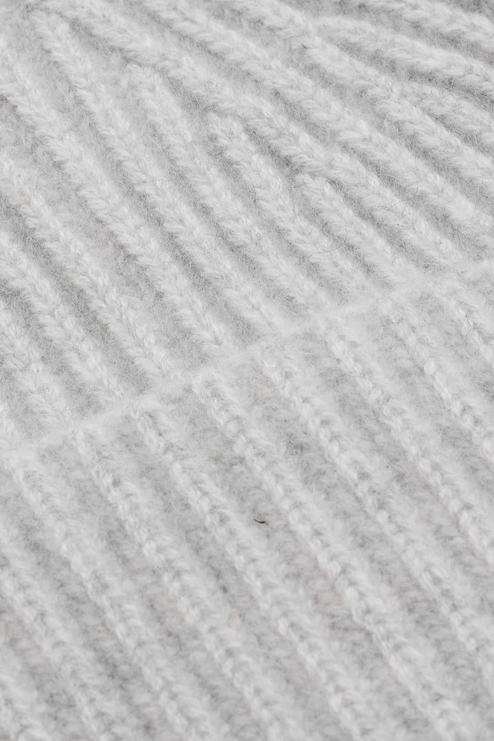 Alba Cashmere Beanie - Medium Grey