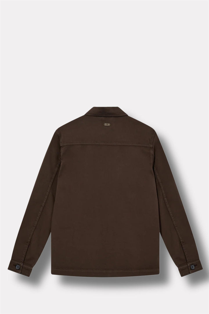 Matteo Soft Overshirt Chocolate Brown