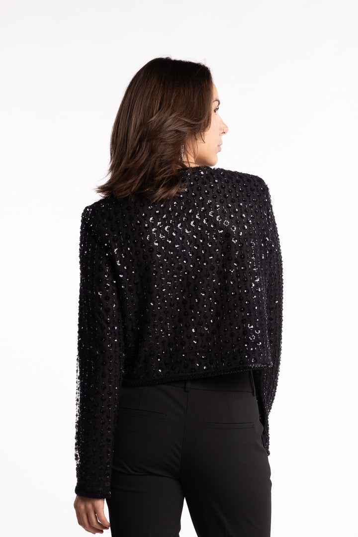 Francine Beaded Jacket - Black