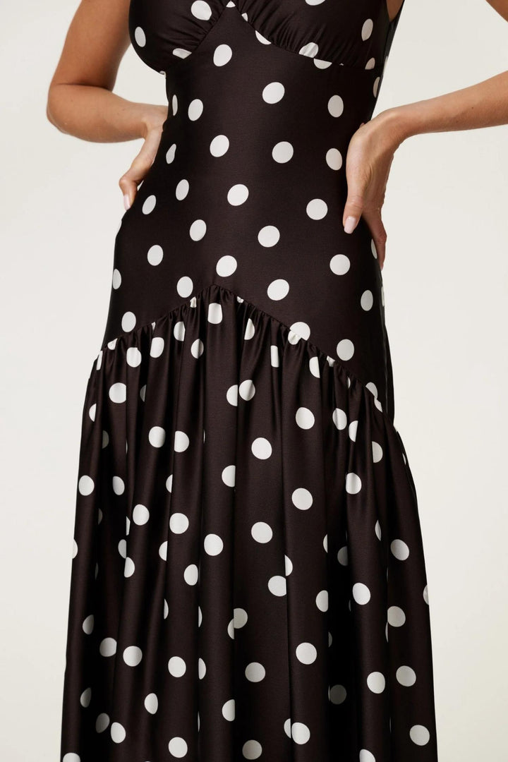 Toulouse Dress- Brown Dot