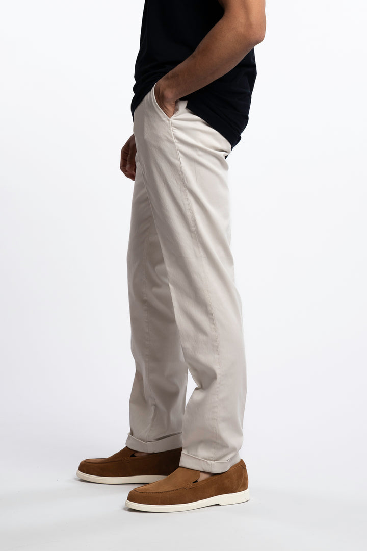 Cotton/Silk Chinos Ivory