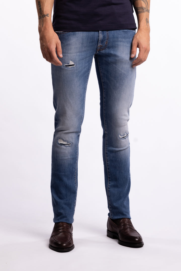 Leonardo Slim Fit Comfort Jeans Soft Touch Blue