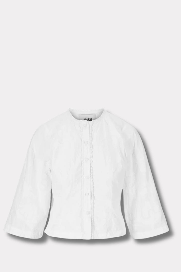 Lotte Embrodery Blouse- White
