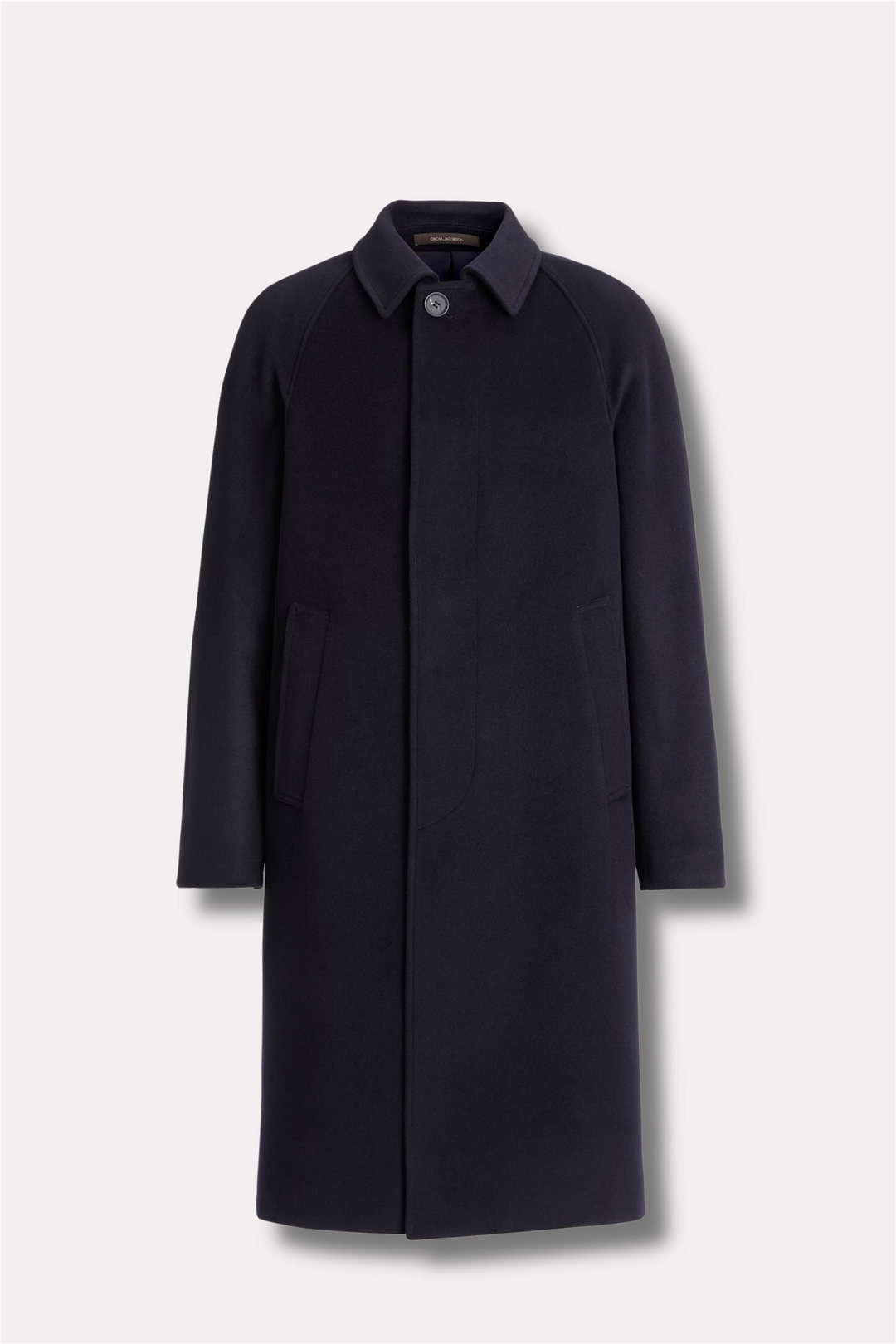 Salas Brushed Wool/Cashmere Raglan Coat Navy