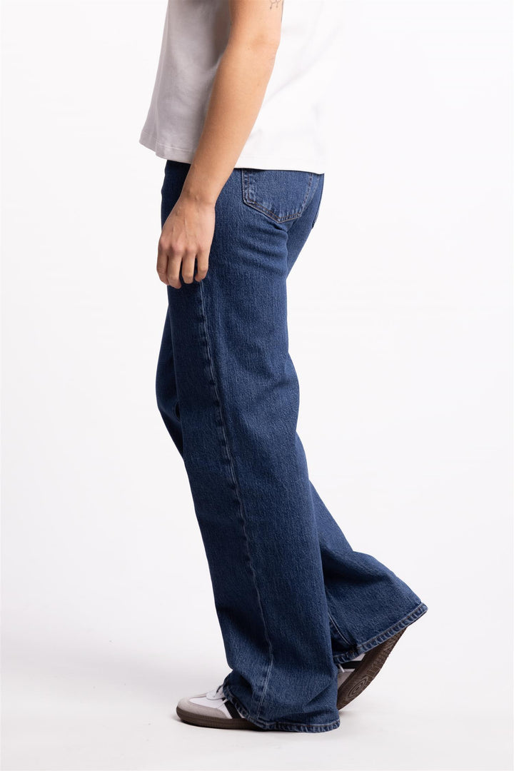 Luca highwaist wide leg- Dark blue