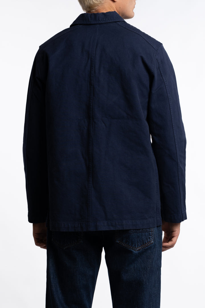 Cotton Duck Canvas Five-Pocket Chore Jacket Navy
