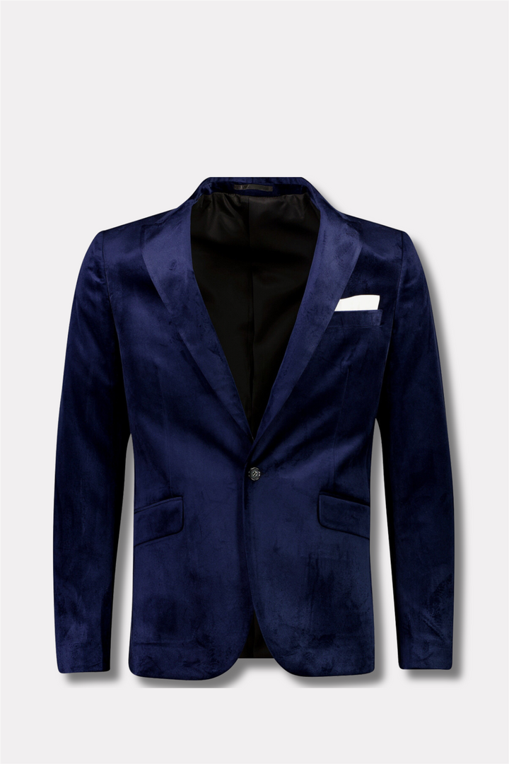 Velvet Blazer Dk Blue