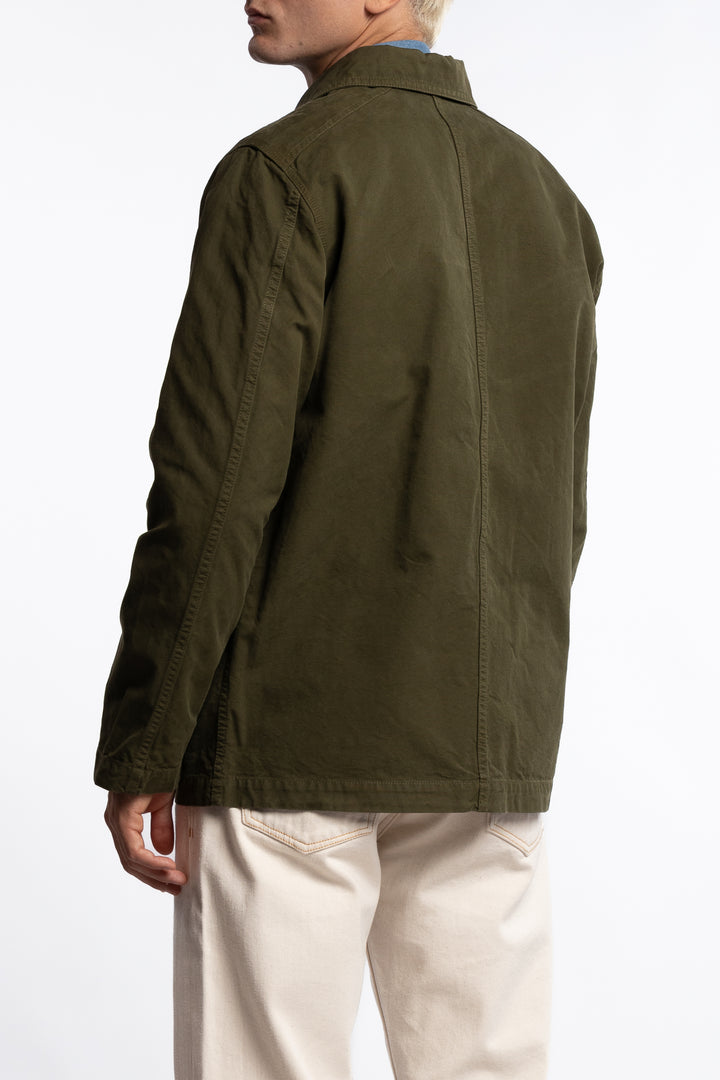 Cotton Duck Canvas Five-Pocket Chore Jacket Olive