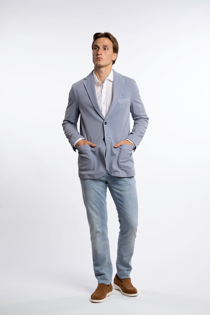 Oxford Blazer Cotton Dark Sky