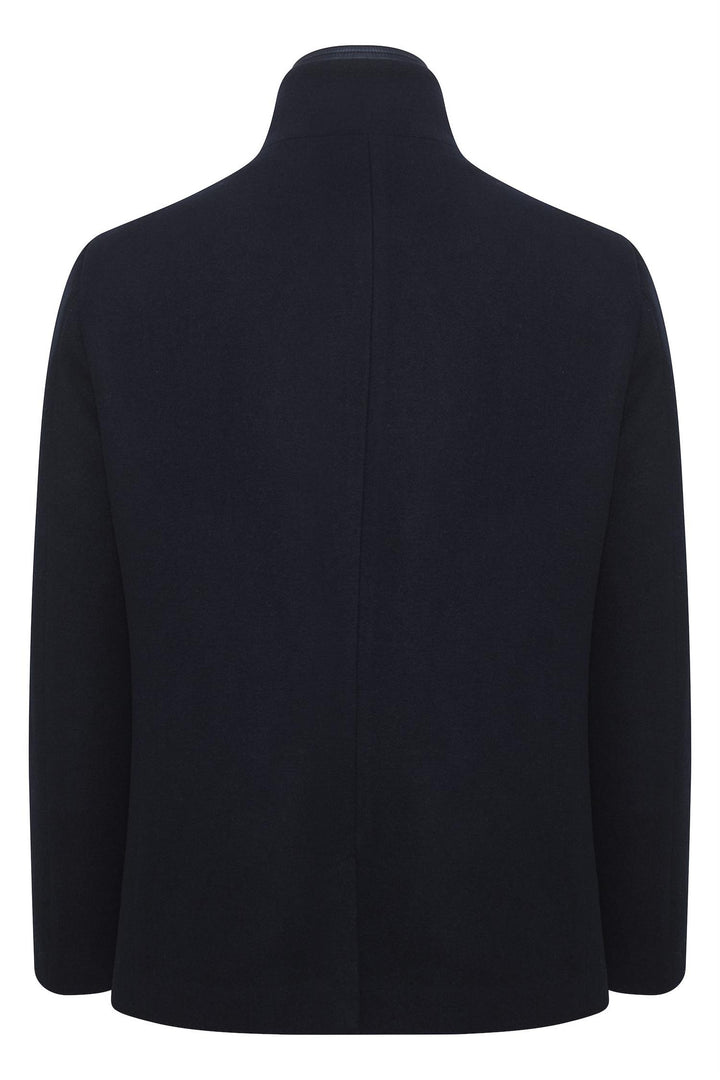 MaHarvey Short Wool Coat Dark Navy