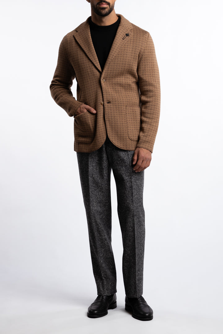 Knitted Wool Blazer Beige