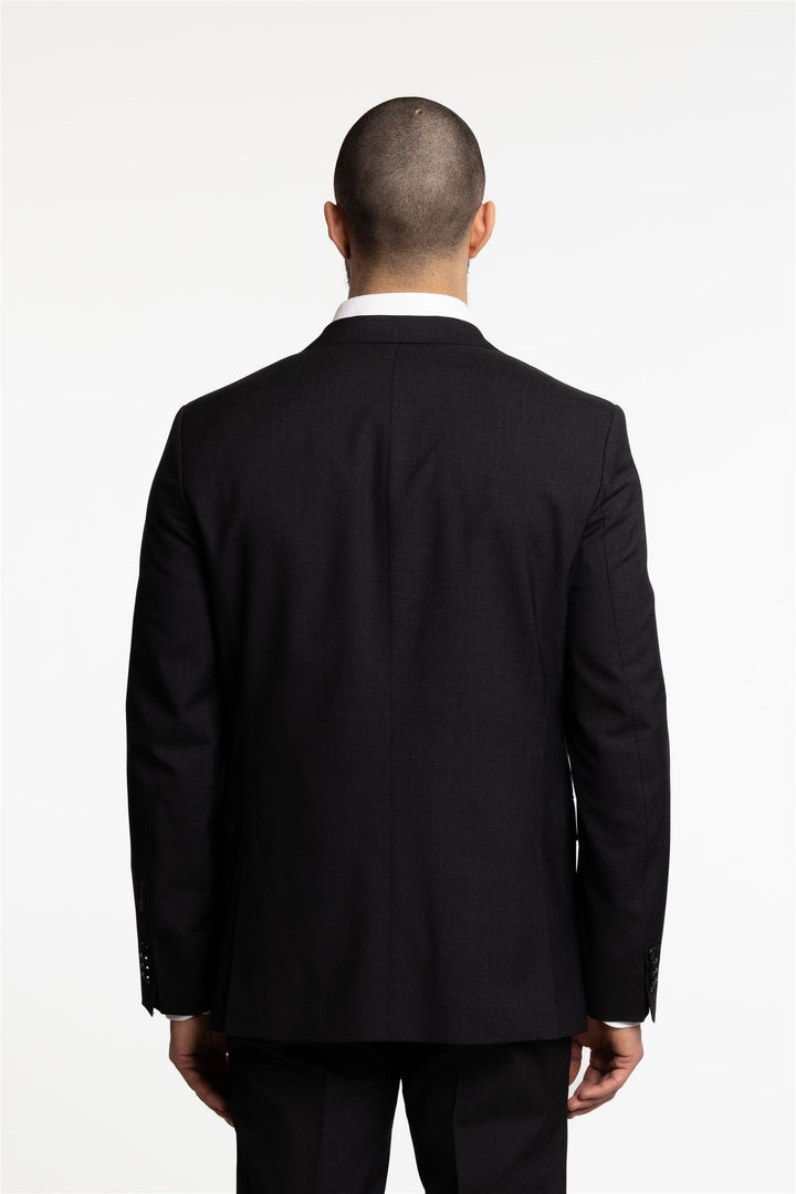 Falk Regular Fit Wool Blazer Dark Grey