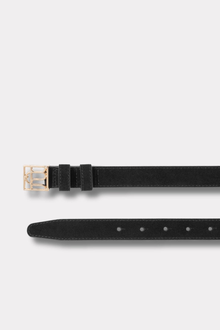 Grace Belt - Black Suede