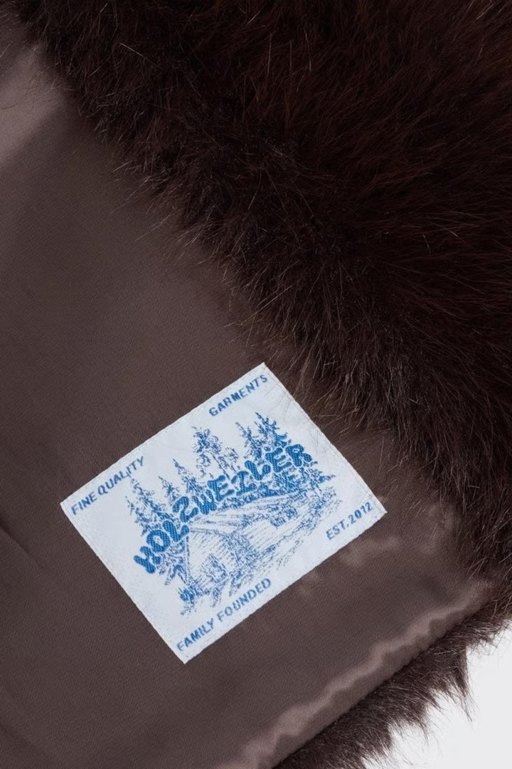 Furry Scarf - Dk. Brown