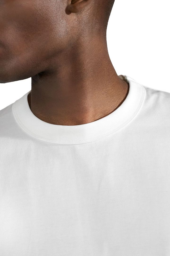 Pima Cotton Crew Neck T-Shirt Ivory