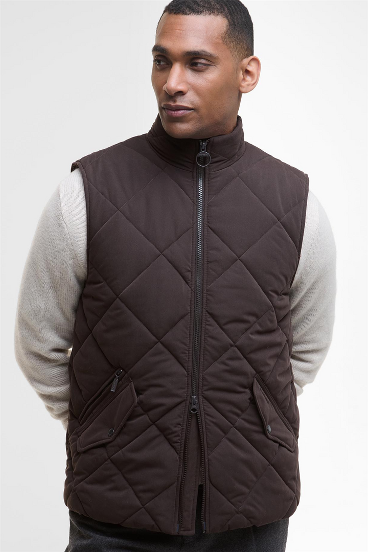 City Chelsea Quilted Gilet Brown