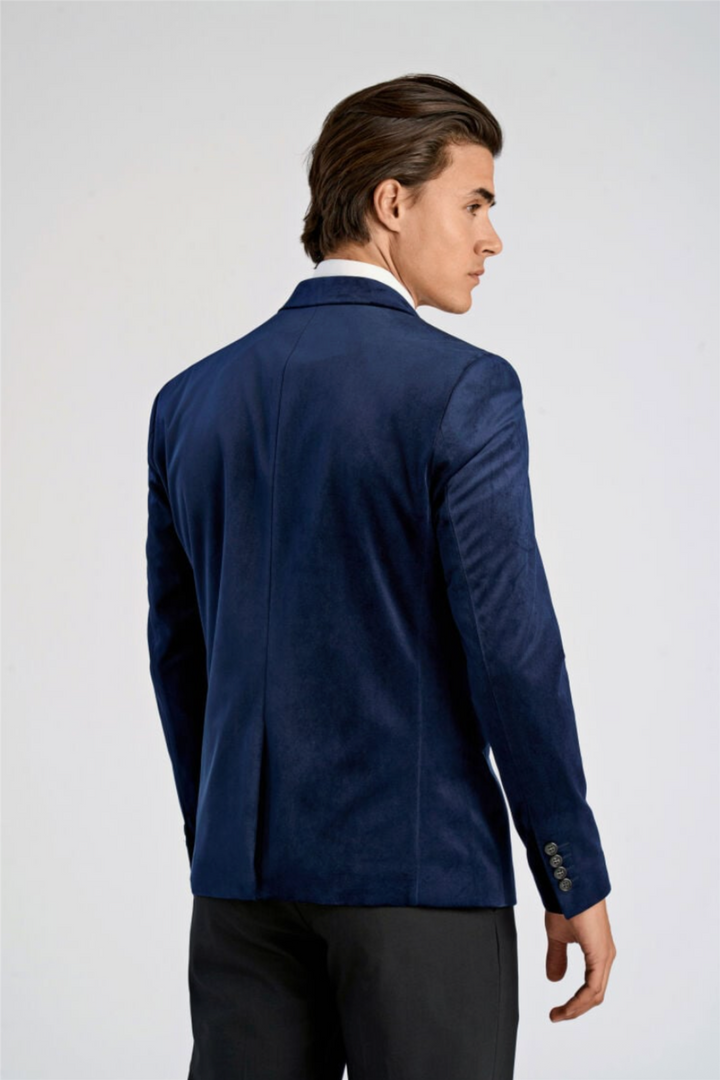 Velvet Blazer Dk Blue