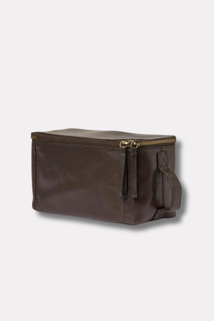 Barolo Toilet Bag Dark Brown