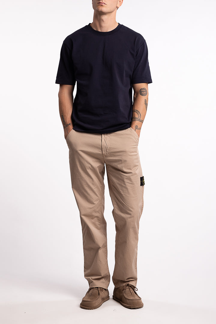 3100035 Stretch Organic Broken Twill Cotton 'OLD' Effect Beige