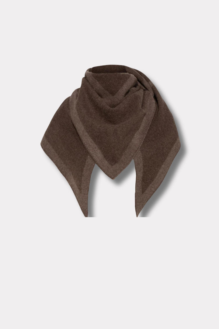 Triangle Scarf Merino- Tobacco/Cacao
