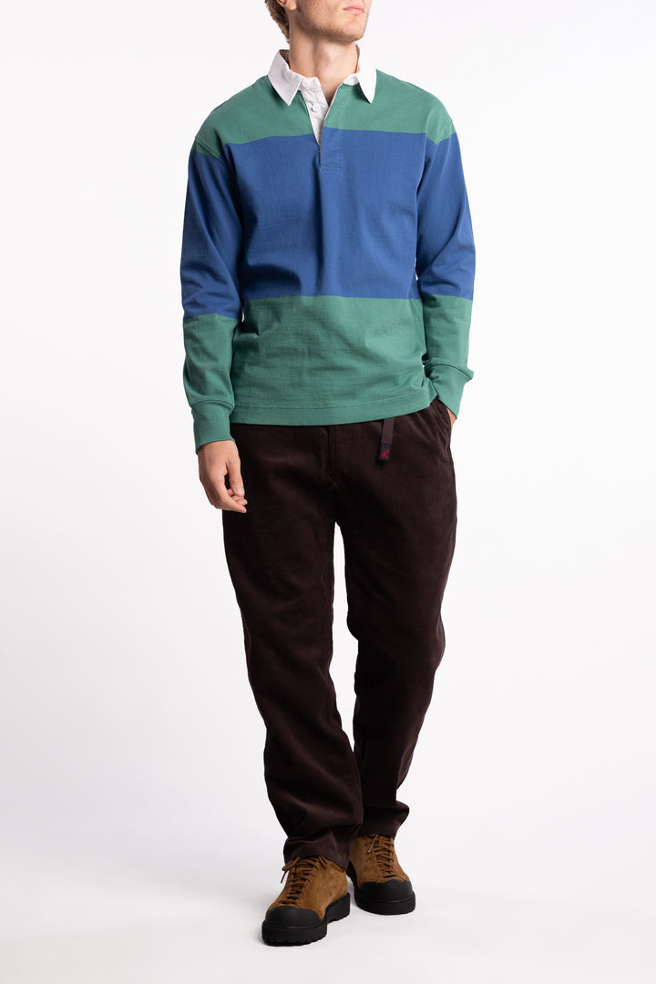 Langdon Rugby Shirt Cerulean / Emerald