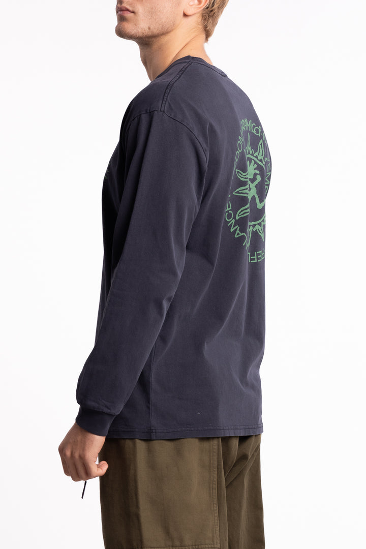 Sun L/S Tee Navy Pigment