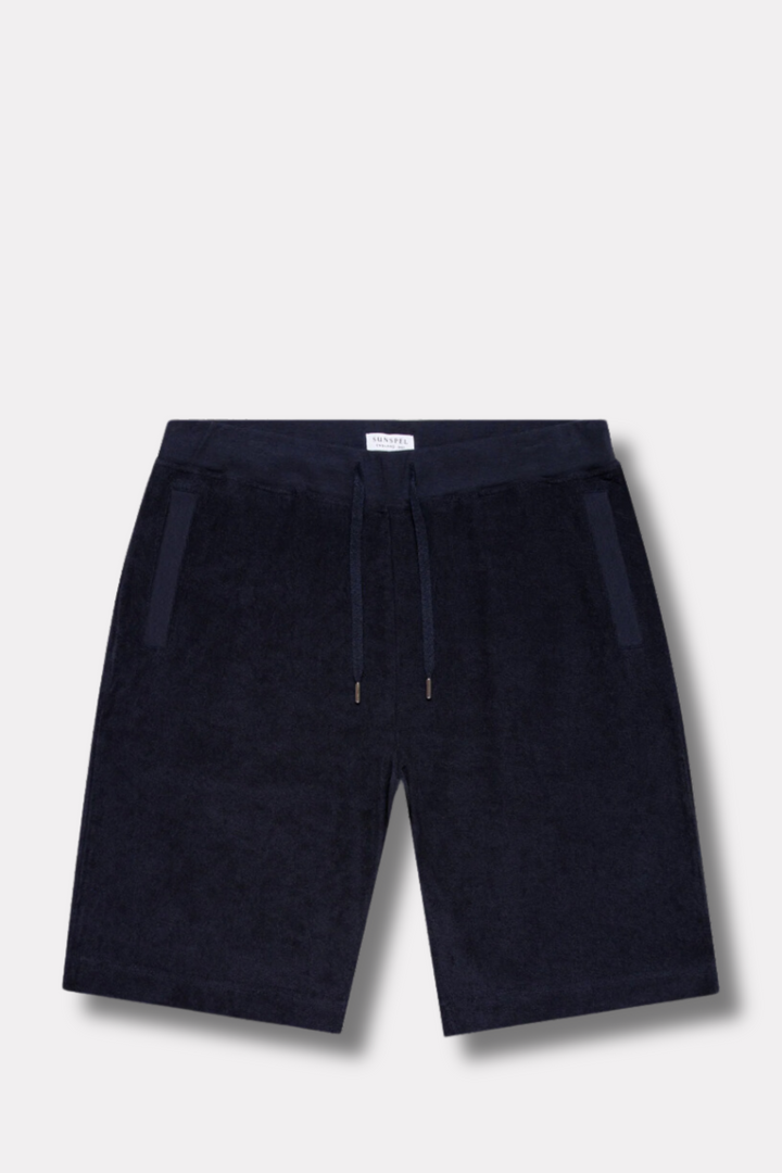 Towelling Shorts Navy