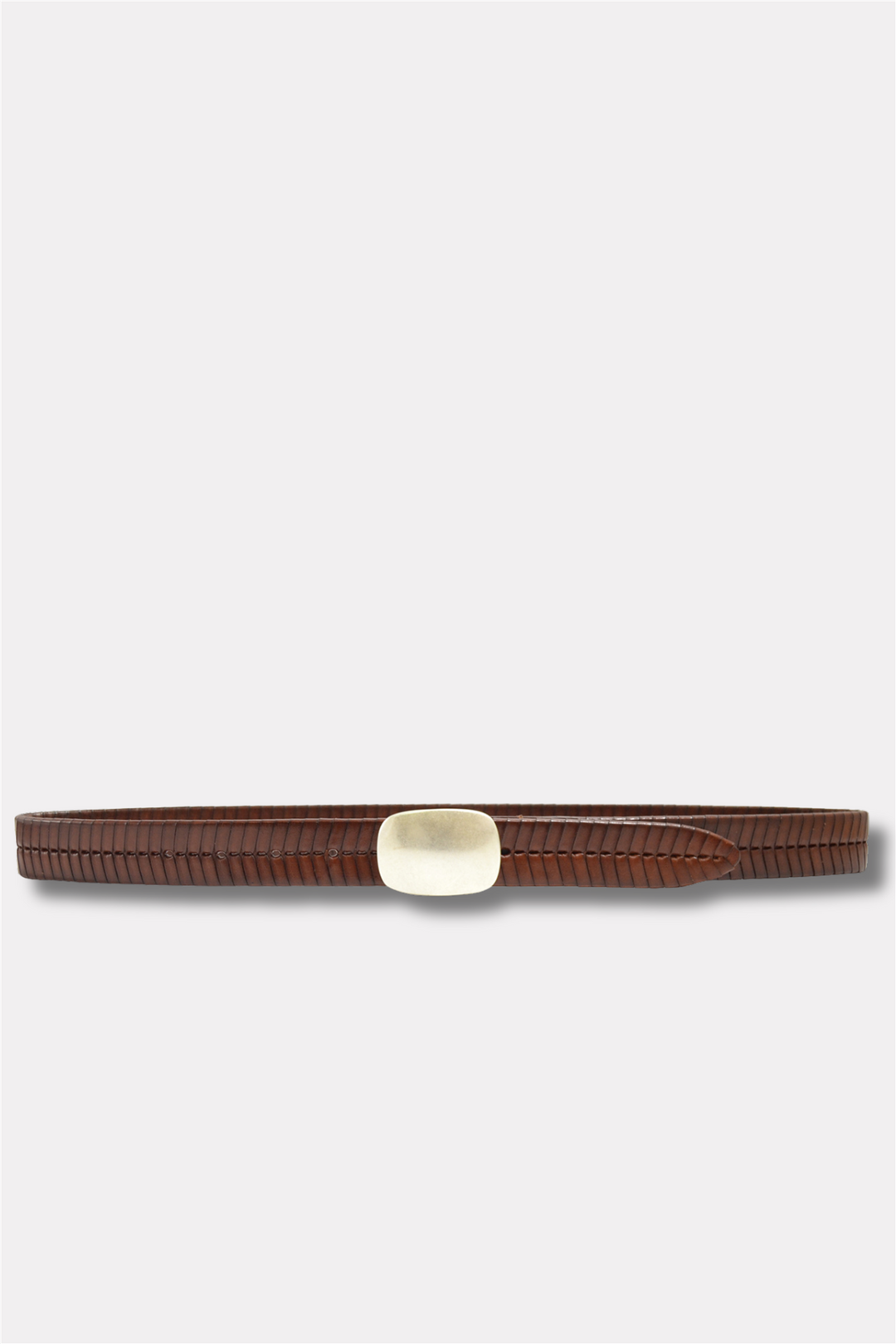 Braided Calf Leather Belt Cognac 3,00 cm