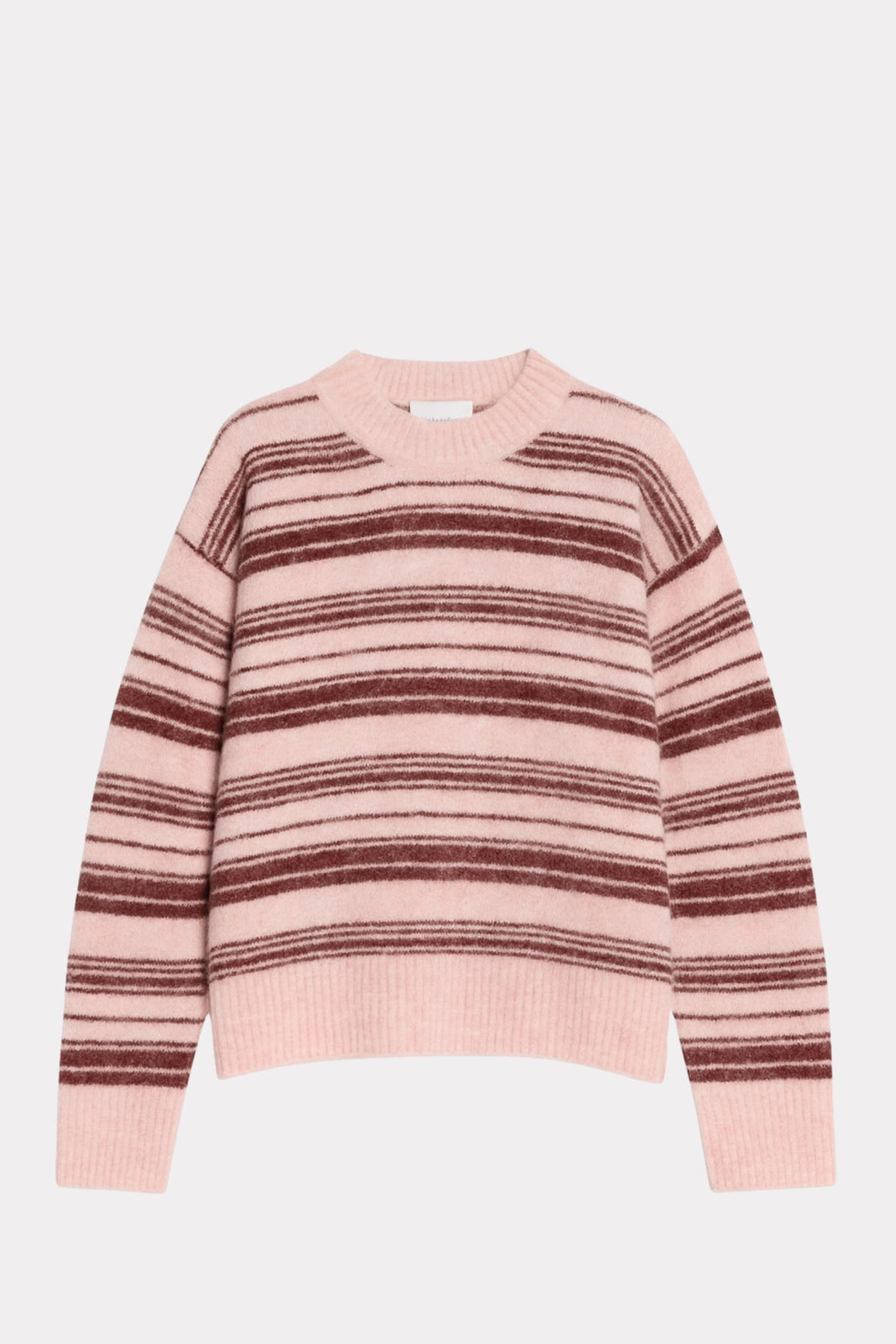 Fluffy Stripe Crew - Lt. Pink Mix
