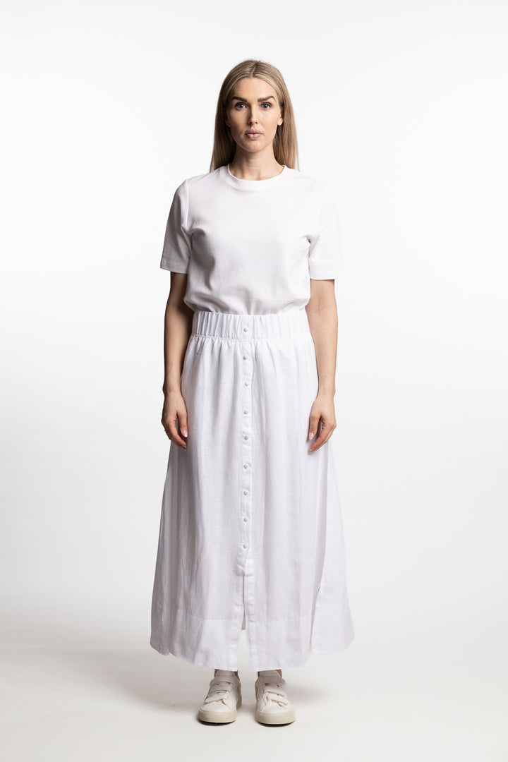 Thea Linen Skirt- White
