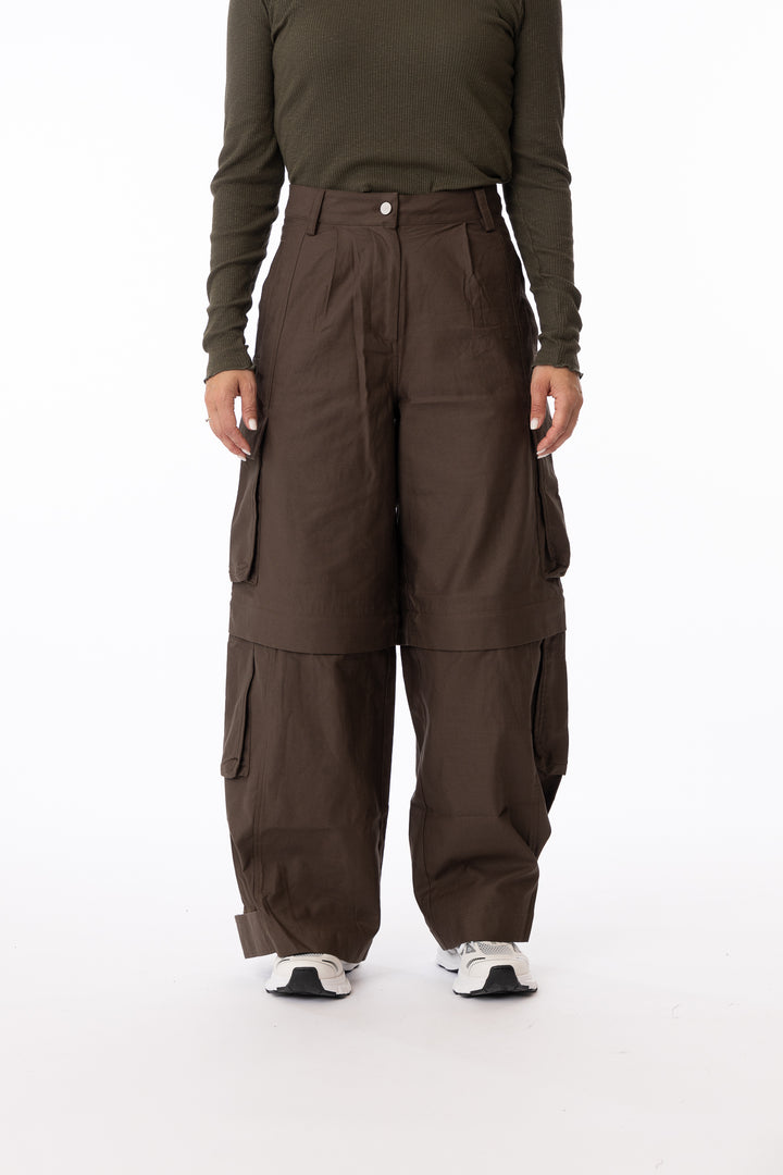 Ebba Cargo Trousers- Olive Green-Holzweiler-Bogartstore