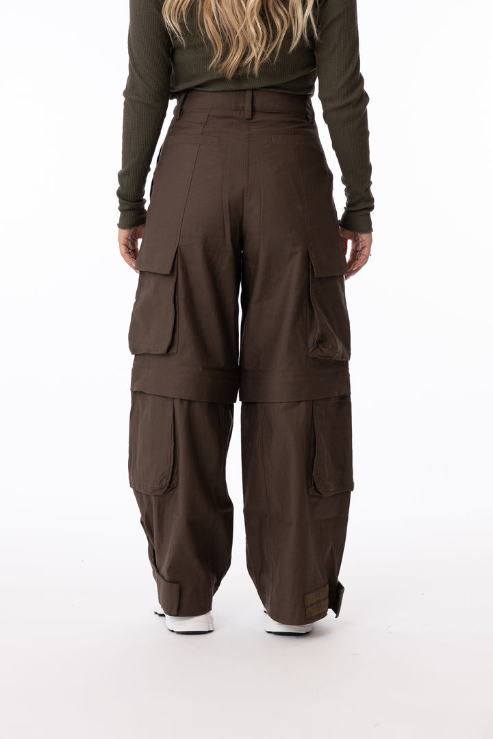 Ebba Cargo Trousers- Olive Green-Holzweiler-Bogartstore