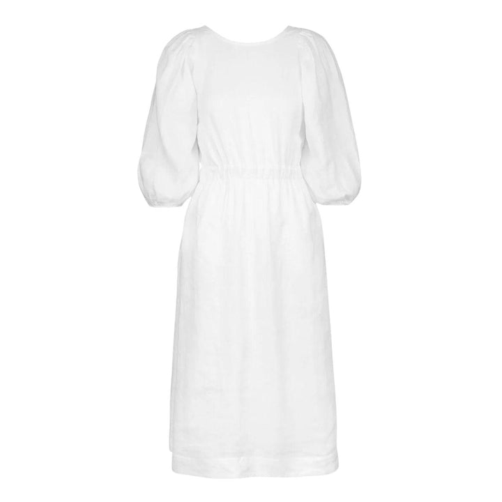 Rebecca Linen Dress- White-ella&il-Bogartstore