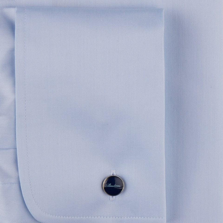 Fitted Body Twill Shirt French Cuffs Blue-Skjorter-Bogartstore