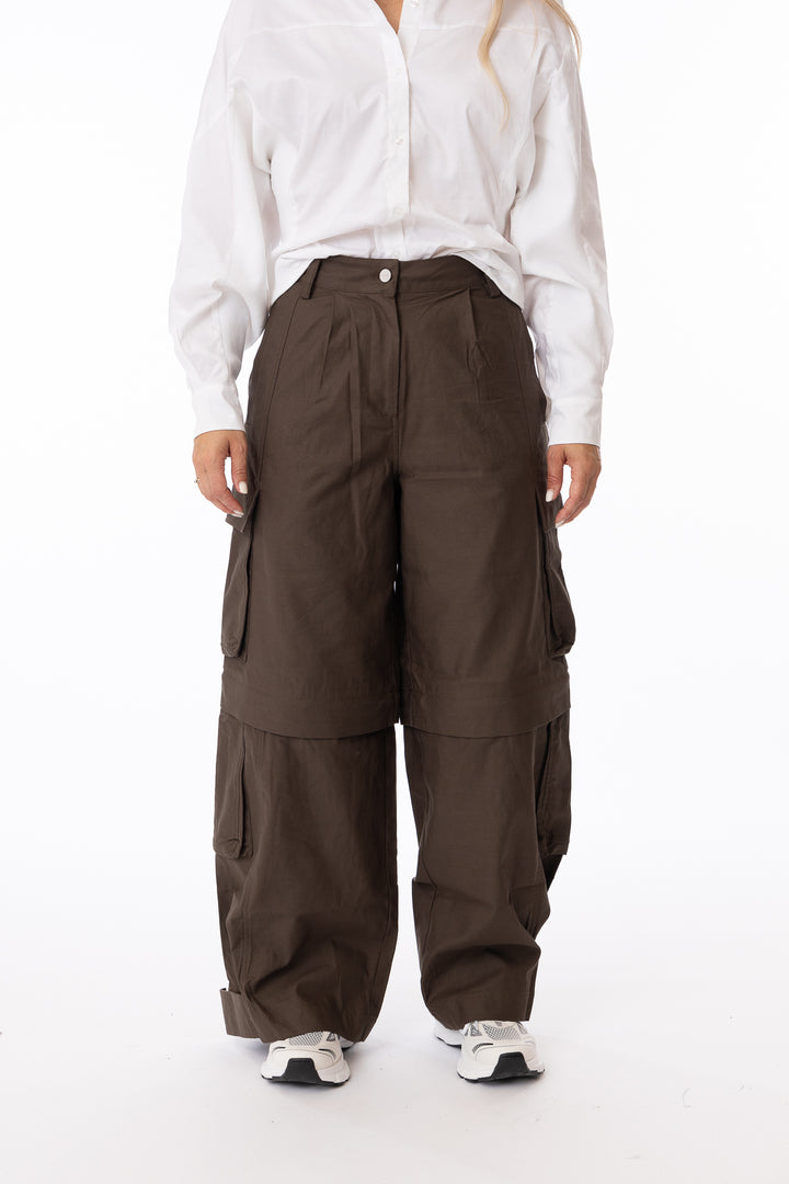 Ebba Cargo Trousers- Olive Green-Holzweiler-Bogartstore