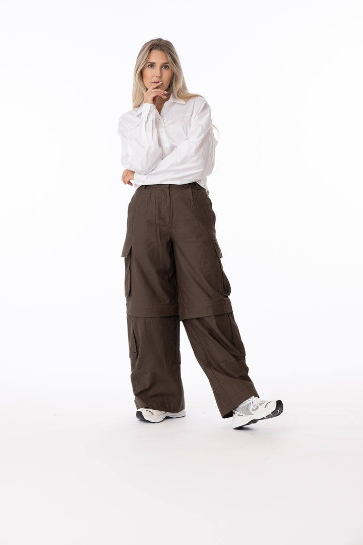 Ebba Cargo Trousers- Olive Green-Holzweiler-Bogartstore