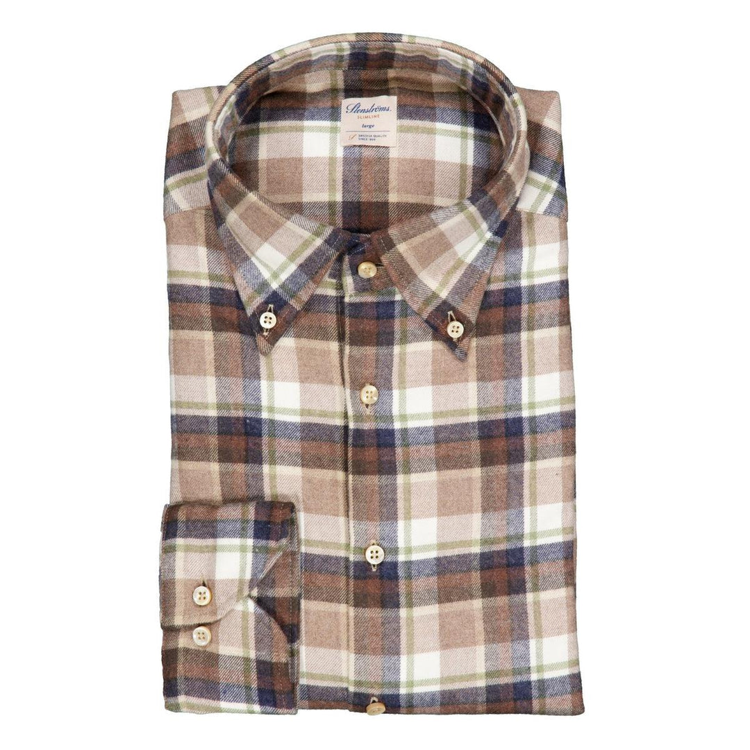 Slimline Casual Flannel Shirt Checked-Skjorter-Bogartstore